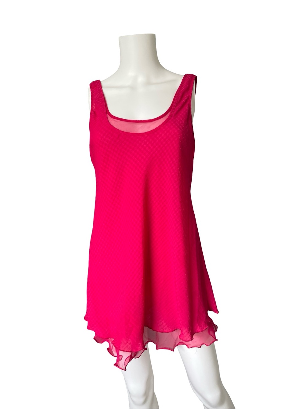 Vintage 80s Victoria's Secret Pink Nightgown Mini Dress Womens Size Small